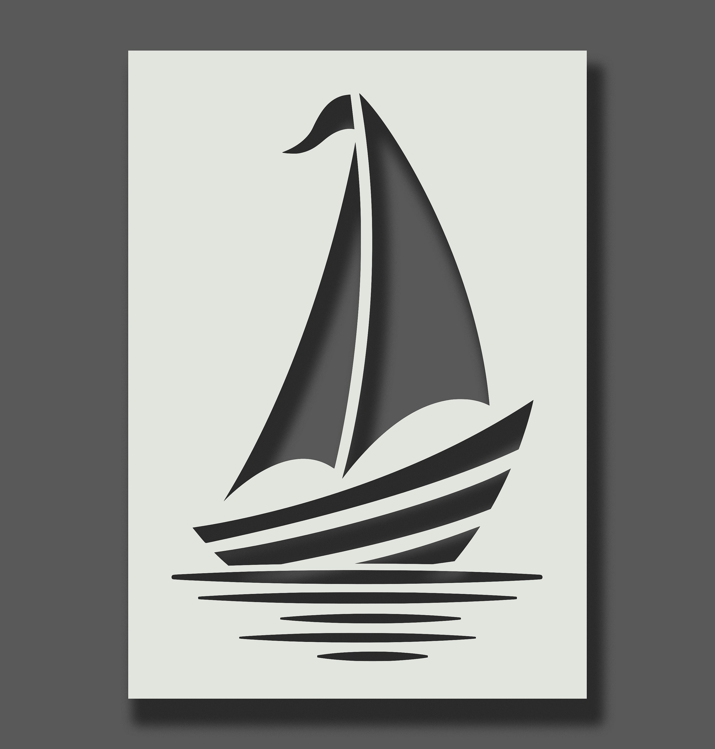 Sail Boat Stencils Reusable Stencils for Wall Art Home Etsy UK