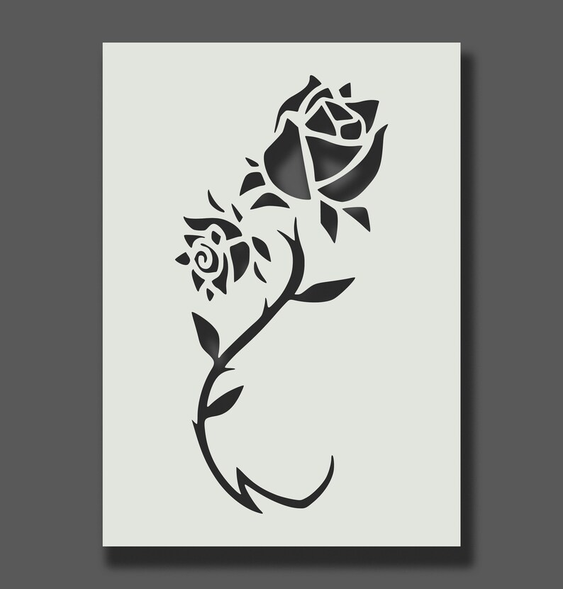 Rose Stencils Reusable Stencils for Wall Art Home Décor Etsy UK