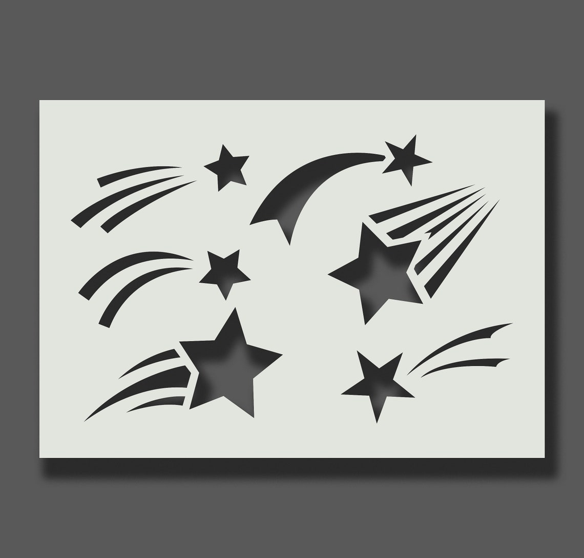 Shooting Stars Stencils Reusable Stencils for Wall Art Home Etsy