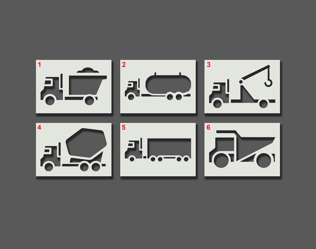 Truck Stencils Reusable Stencils for Wall Art, Home Décor, Painting