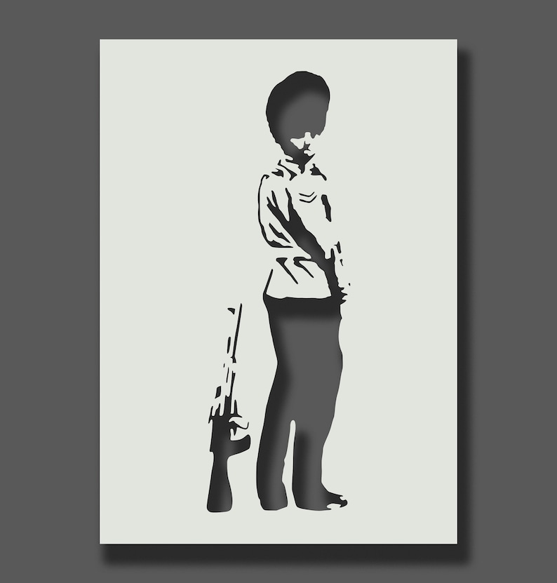 Banksy Stencils Part 2 Reusable Stencils for Wall Art Etsy