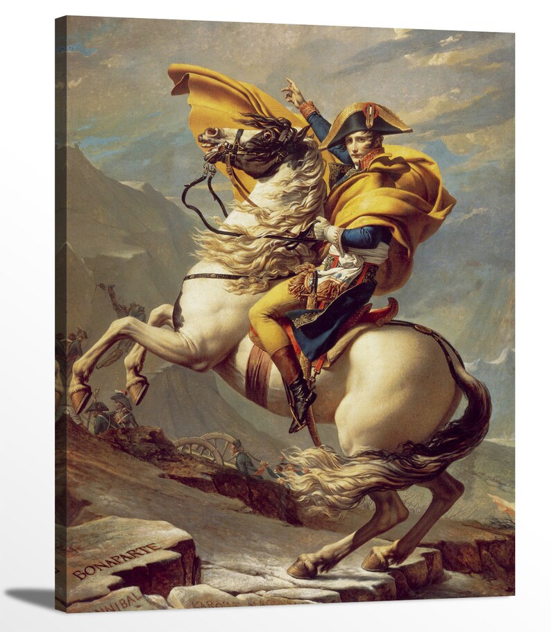 Napoleon Crossing The Alps by Jacques-Louis David Fine Art ...