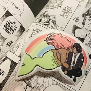 Gay Mermaids Pride Sticker, Fierté, Autocollant, Dye Cut, Vinyle, Imperméable à l’eau, LGBTQ, Queer, Lesbienne, Sapphic