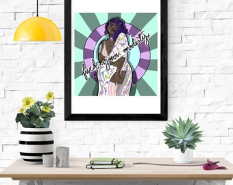 F Your Modesty Art Print, Feminist Art Print, Art Print, Feminist Print, Feminism, Print, Wall Art,