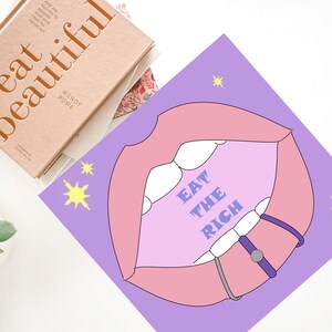 Eat the Rich Digital Print, Decolonize, No Cops, No Prisons, Art Print, Digital Print, Print, Activism, Feminism,
