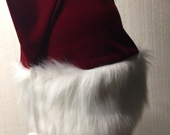 burgundy santa hat