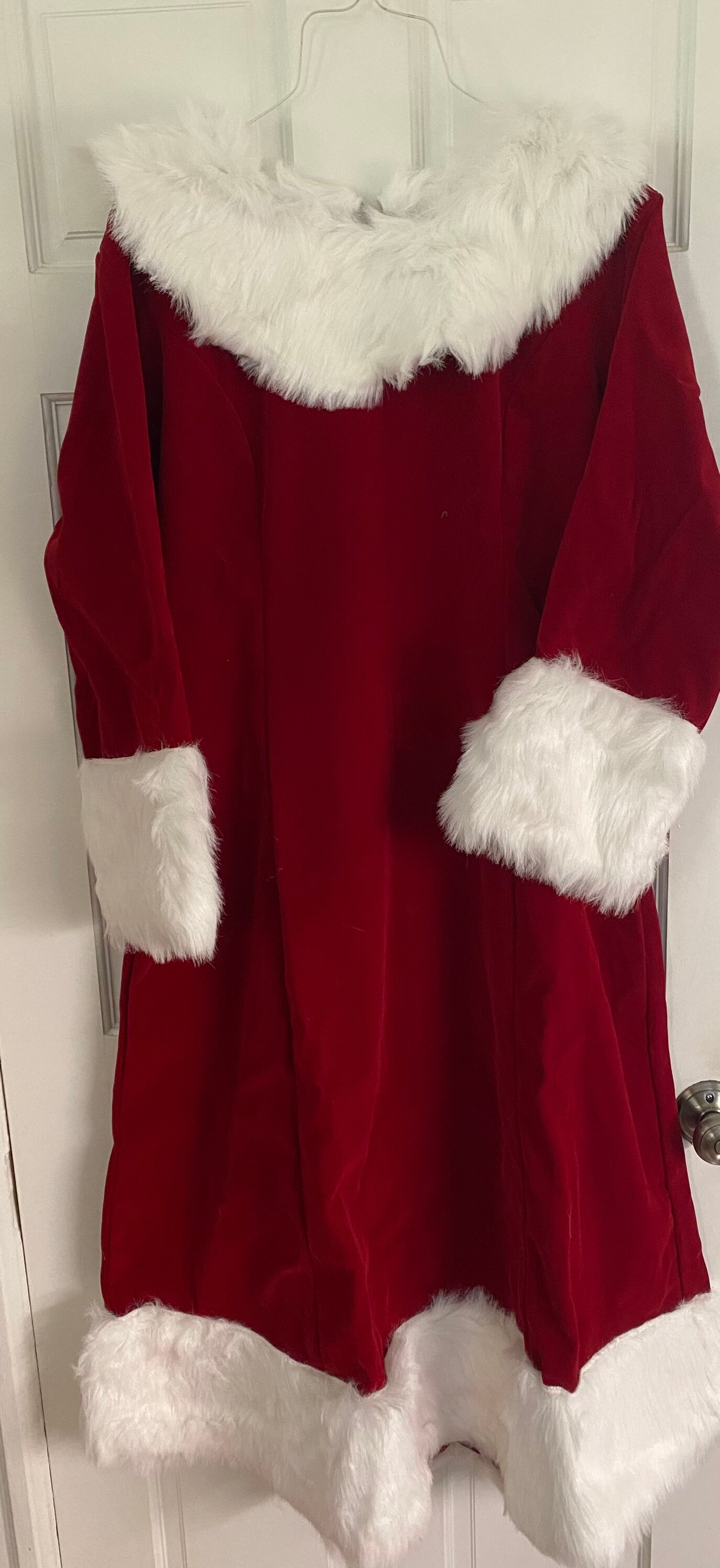 Deluxe Velvet Mrs Santa Claus Costume W/hat & Apron Xxlarge Theatrical — free download