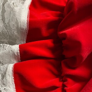 Deluxe Regal Burgundy Velvet Mrs Claus Costume Hat Lace Trm - Etsy