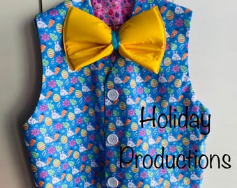 easter bunny vest and bow tie