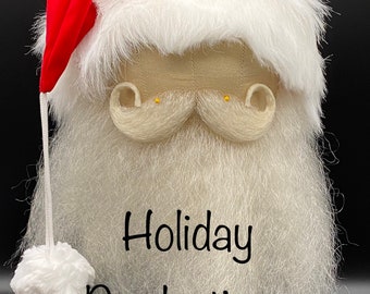 Last One Deluxe Hand Tied Yak Hair Santa Claus Mustache & Beard Set Theatrical Quality Ventilated Theater Ships From The USA