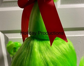 Cindy Style GROUCH Girl Costume Wig Who Adult Bright Green
