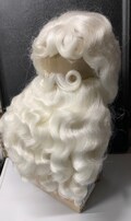 Deluxe Theatrical Quality Santa Claus Wig & Beard Set Skin Top Separate Mustache Super Full