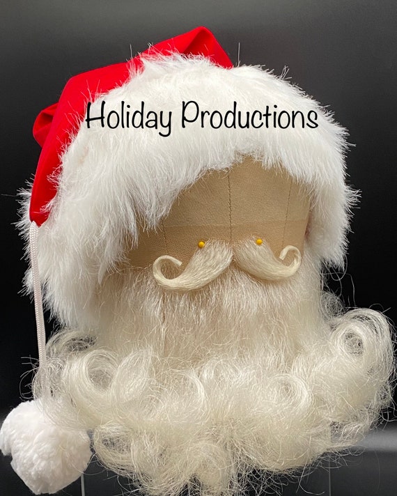 Deluxe 100 Human Hair Hand Tied Santa Claus Beard Mustache Set