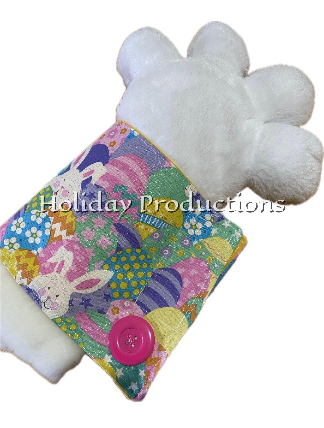 Deluxe Easter Bunny Mascot Costume Parade Oversized Cuffs Cosplay Pictures With The Easter Bunny