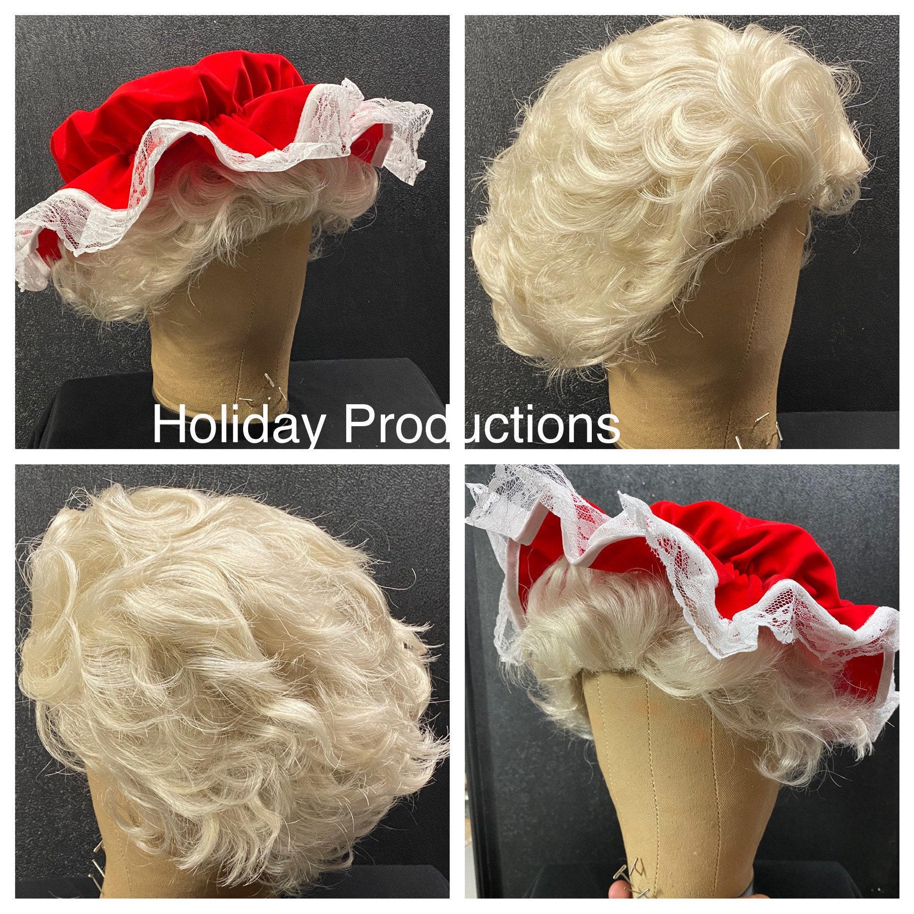 Deluxe Mrs Claus Costume Wig Parades Photos With Santa New Ships