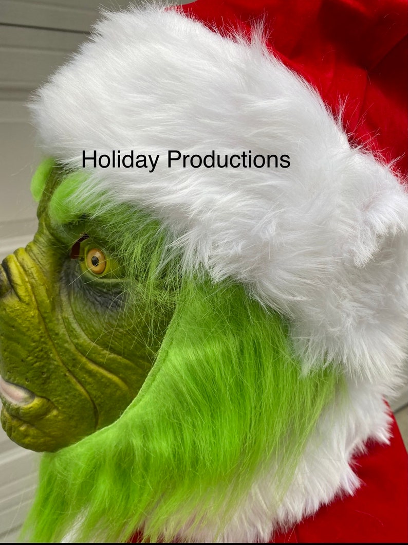 Deluxe Adult Large Grinch Mascot Costume Dr Seuss New Christmas Parade Ships ASAP Cosplay