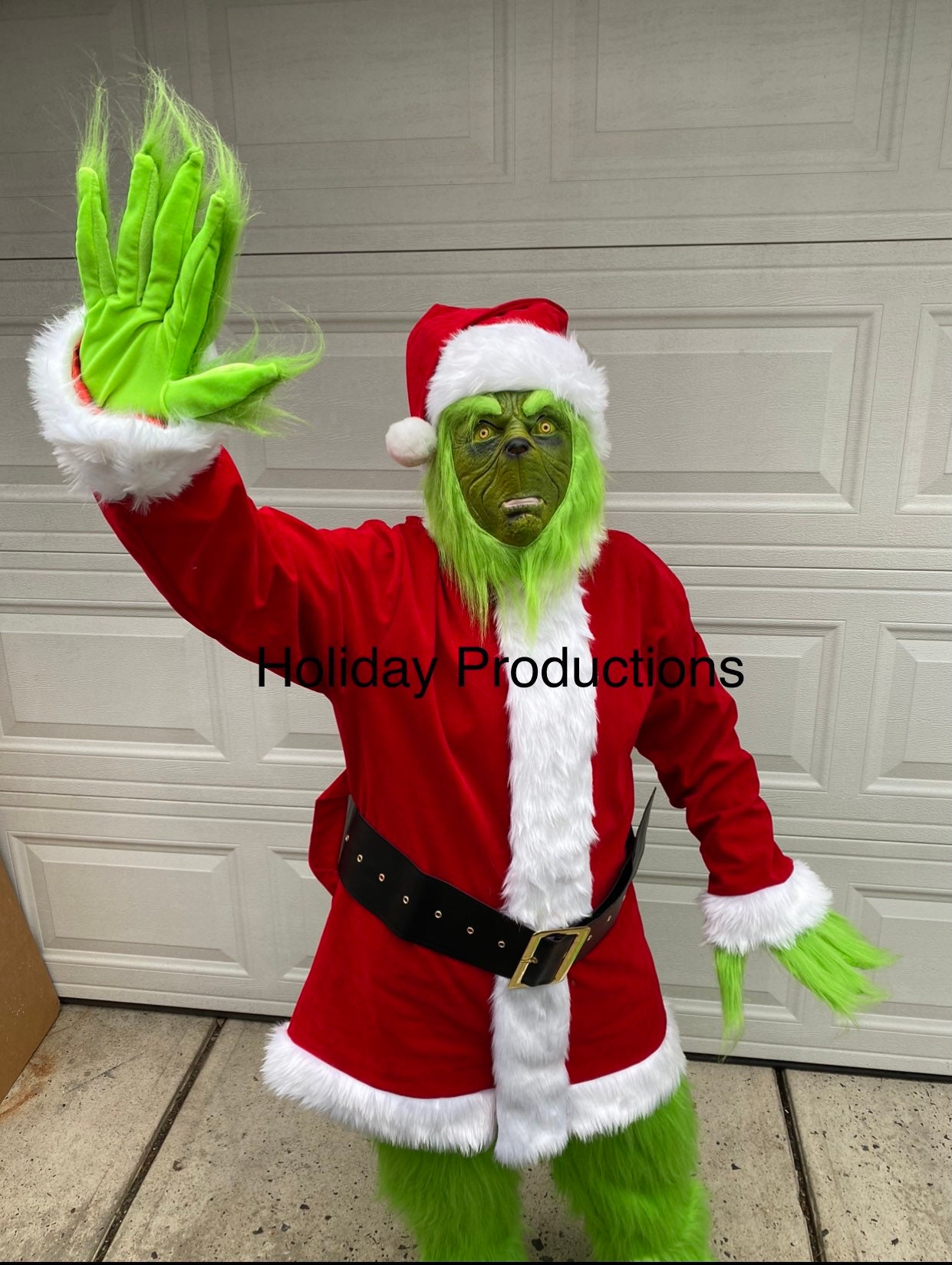 Deluxe Adult Large Grinch Mascot Costume Dr Seuss New Christmas Parade  Ships ASAP Cosplay 