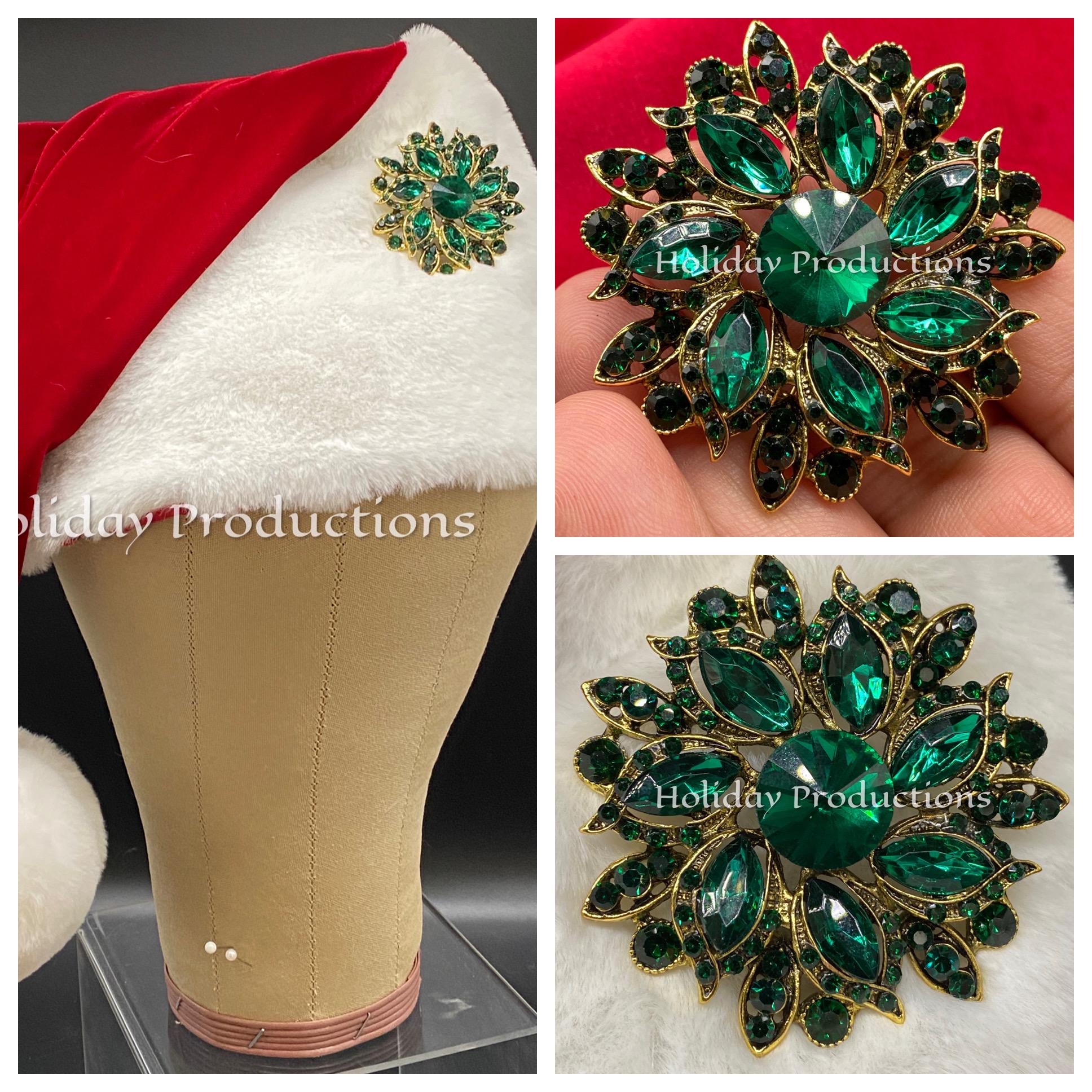 Emerald Hat Brooch - Etsy