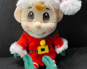 11” Santa’s Magic Elf Plush Boy From The North Pole Santa’s Workshop Helper Christmas Toy Wreath Sitter