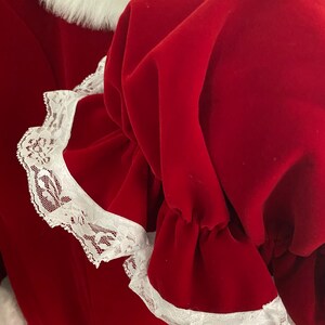 Deluxe Velvet Mrs Santa Claus Costume W/hat & Apron Xlarge Theatrical ...