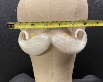 Hand Tied Ventilated YAK Hair Santa Claus Mustache Wig Costume New 100% Yak Hair Made In The USA Ships From The USA Brand New