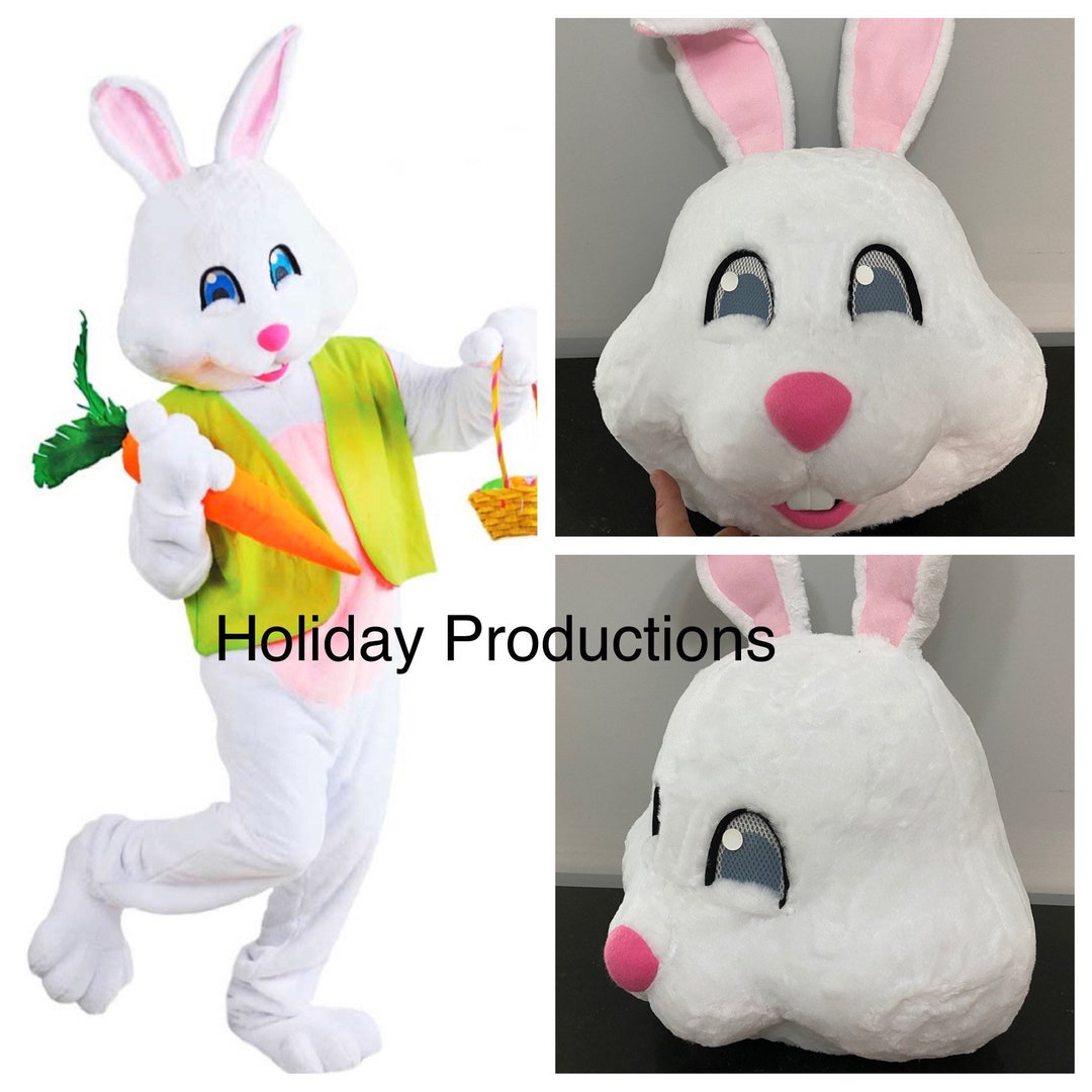 Deluxe Easter Bunny Rabbit Mascot Costume Ships in 1 Day Photos Parades
