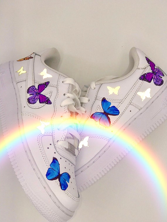 nike air force 1 with butterflies