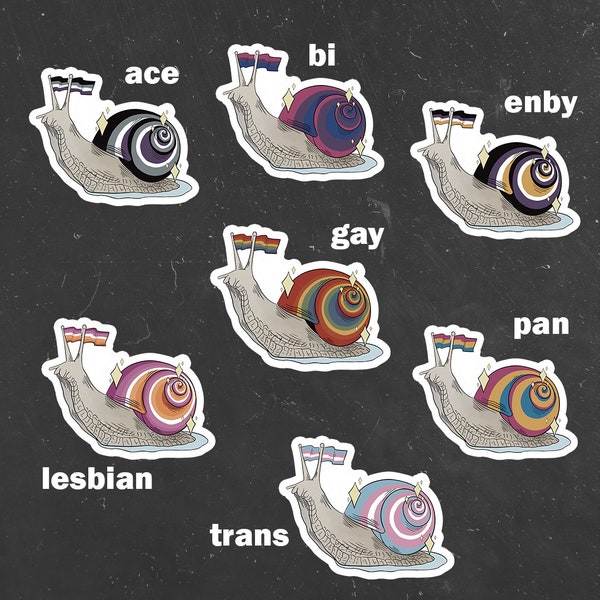 Pride Snail Sticker / Magnet