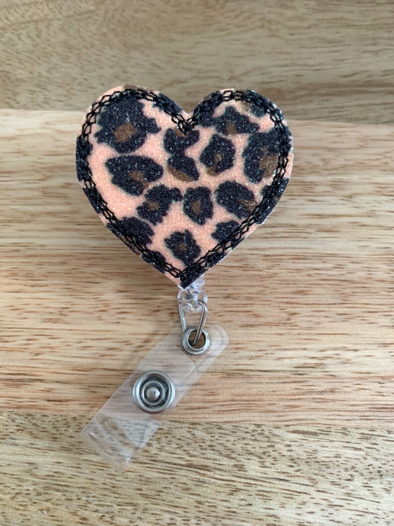 Leopard Heart Badge Reel