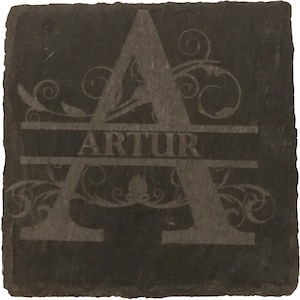 Slate coaster personalized engraving lasered