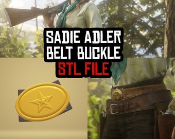 Sadie Adler cosplay 3D model belt buckle from Red Dead Redemption 2