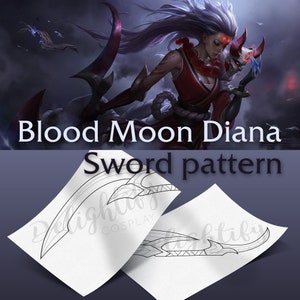 Blood Moon Diana sword pattern from League of Legends