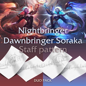 DUO PACK Nightbringer e Dawnbringer Soraka padrão de equipe de League of Legends
