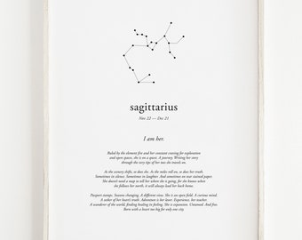 Sagittarius Digital Print, INSTANT DOWNLOAD, Sagittarius, Sagittarius Print, Sagittarius Gift, Sagittarius Poem, Sagittarius Poster, Zodiacs