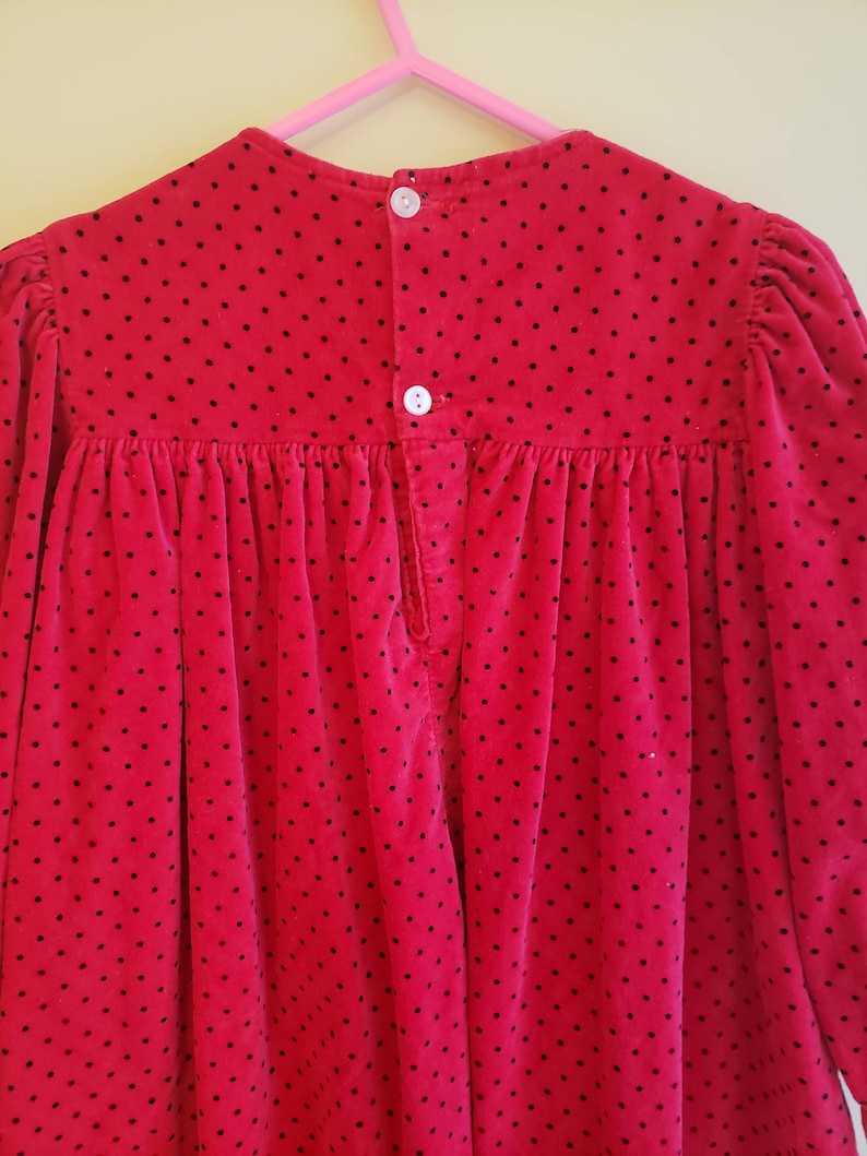 Red Polka-dot Toddler Girl Dress 1990s Vintage Size 3X - Etsy