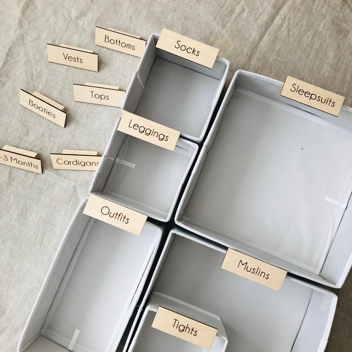 Drawer Organiser Tags / Drawer Dividers / Drawer Tags / Etsy UK
