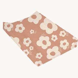 Rust floral anti roll changing mat/changing mat/anti roll changing matt/wedge changing mat/baby changing /new baby/ baby girl/baby boy/