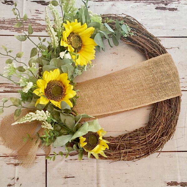 Sunflower Wreaths for Front Door - Etsy