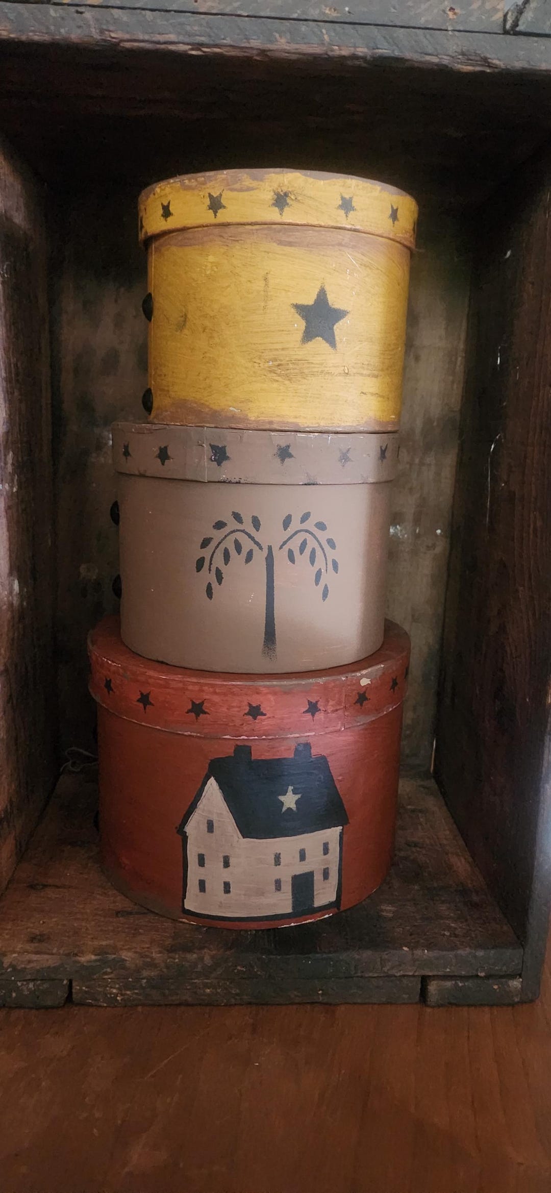Primitive Nesting Boxes Etsy