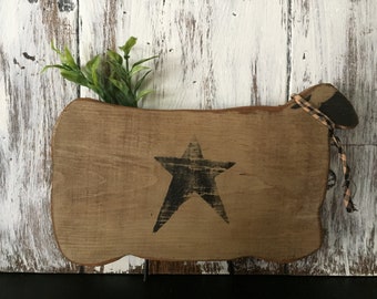 Primitive Wood Sheep Decor: Handmade Farmhouse Wall Art