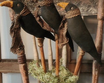 Primitive Crows On Stick