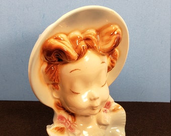 Royal Copley Lady Kopf Vase