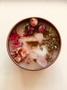 Rose Quartz Crystals / Love  / Positive Energy / Healing / Wooden Wick Soy Wax Candle. 