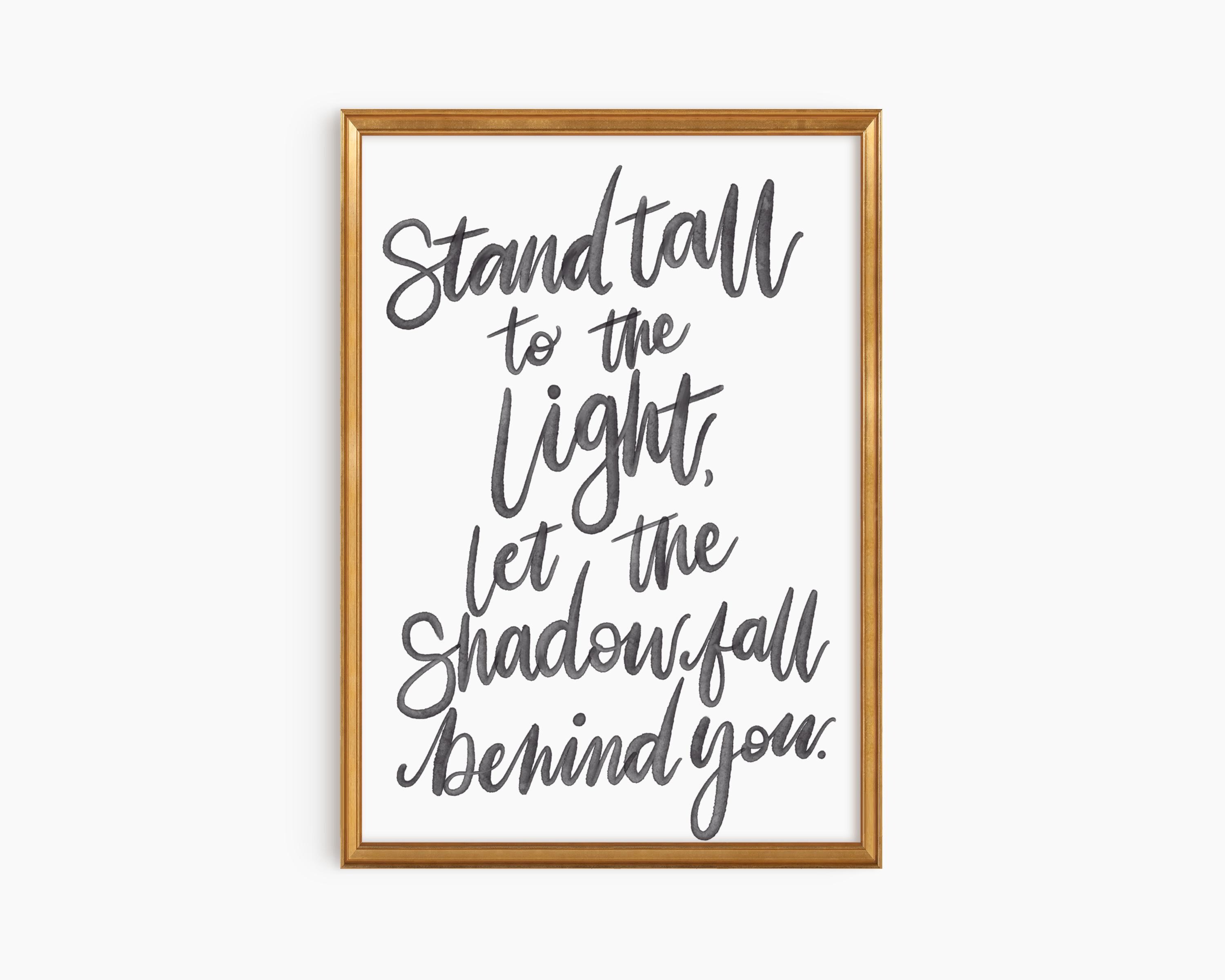Stand Tall Calligraphy Print/ Digital Print/ Ready for You - Etsy