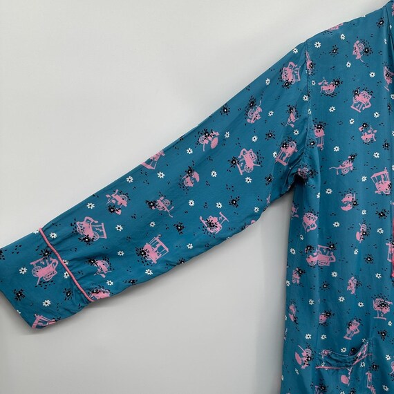 Vintage House Dress Housecoat Gown Duster Size M … - image 8