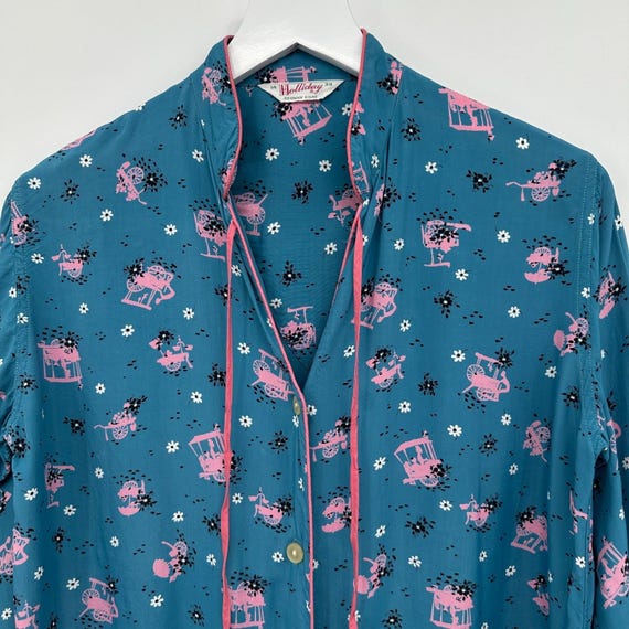 Vintage House Dress Housecoat Gown Duster Size M … - image 4