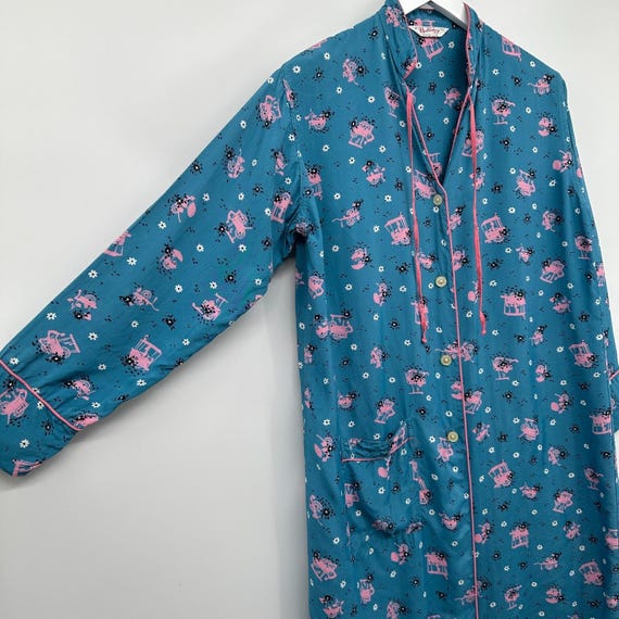 Vintage House Dress Housecoat Gown Duster Size M … - image 2