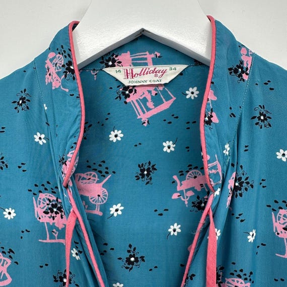 Vintage House Dress Housecoat Gown Duster Size M … - image 5