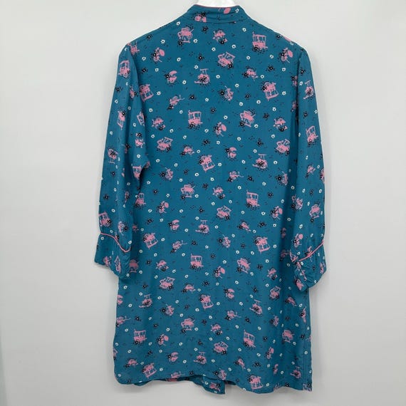Vintage House Dress Housecoat Gown Duster Size M … - image 9