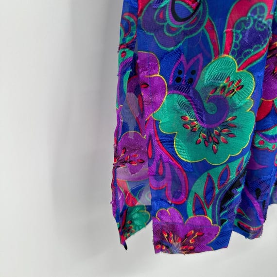 Vintage Kimono Robe Duster Medium Housecoat Silky… - image 12